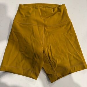 Lululemon Athletica Mustard Bike Shorts